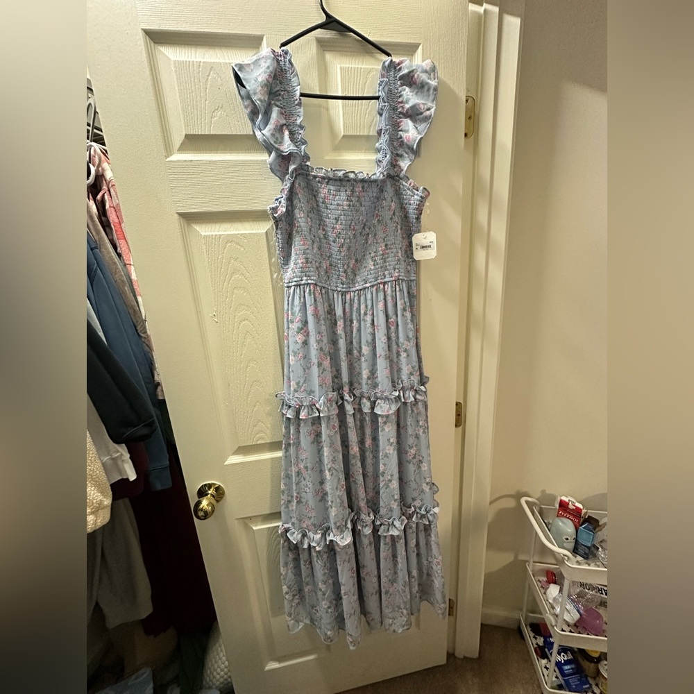 Altar'd State Blue Floral Maxi Dress